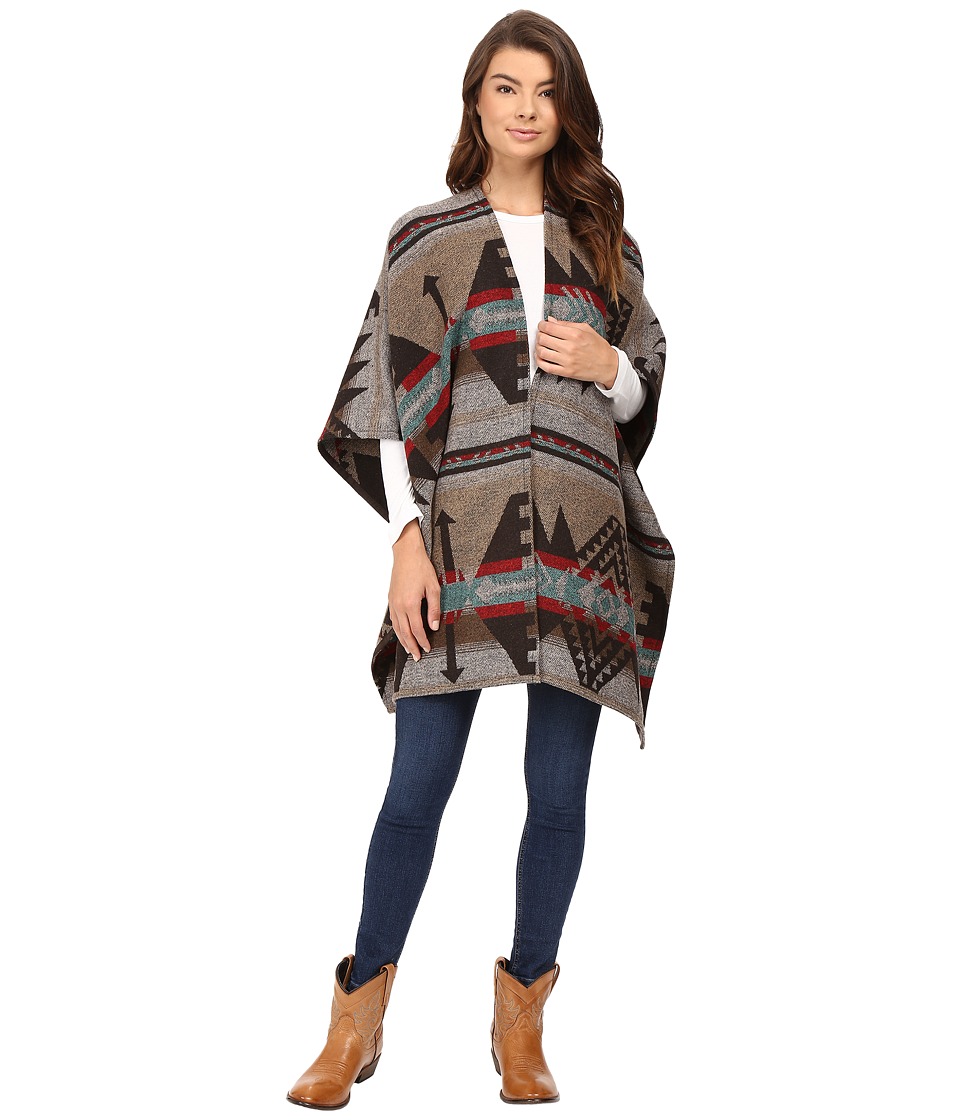 Stetson - Navajo Serape Wrap Cardigan (Brown) Women