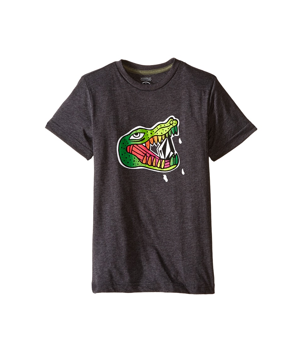 Volcom Kids - Gatorize Short Sleeve Tee (Toddler/Little Kids) (Black Heather) Boy