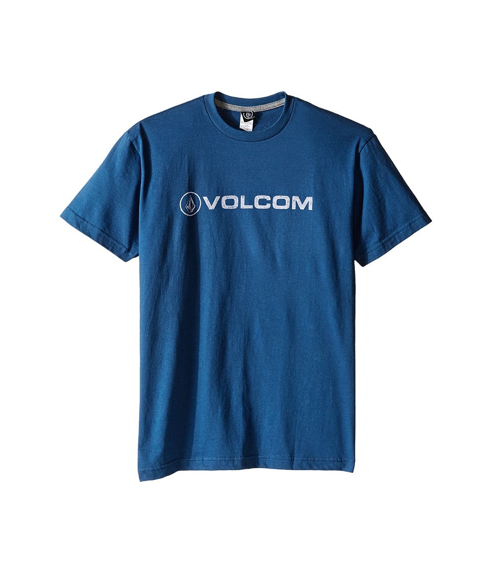 Volcom Kids - Euro Pencil Short Sleeve Tee (Big Kids) (Smokey Blue) Boy