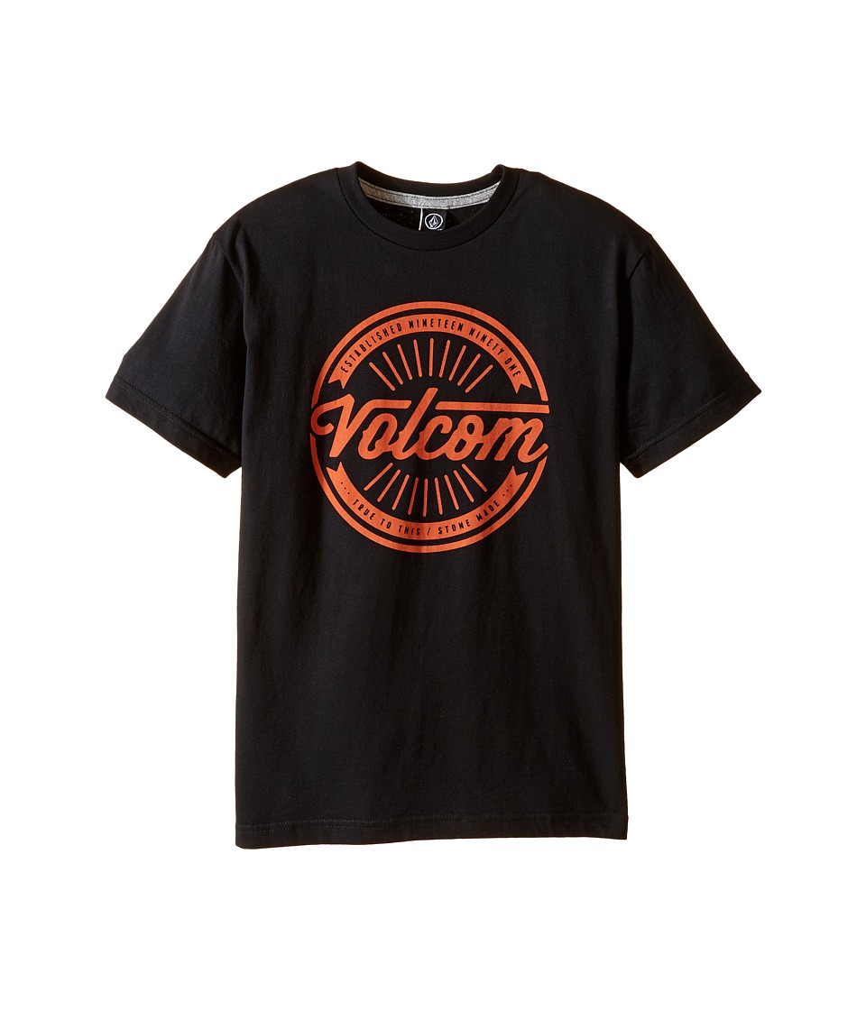Volcom Kids - Message Short Sleeve Tee (Big Kids) (Black) Boy