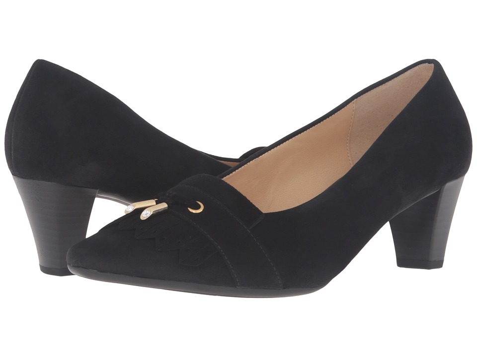 Gabor - Gabor 55.142 (Black/Gold Samtchevreau) High Heels