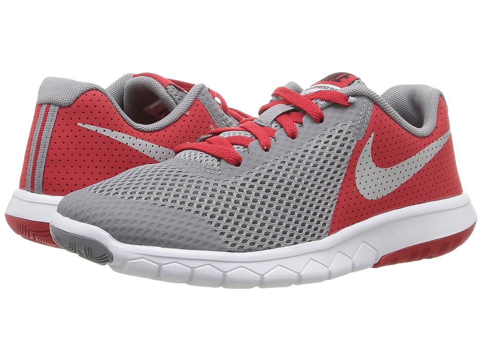 Nike Kids Flex Experience 5 (Big Kid) (Stealth/University Red/White/Metallic Silver) Boys Shoes