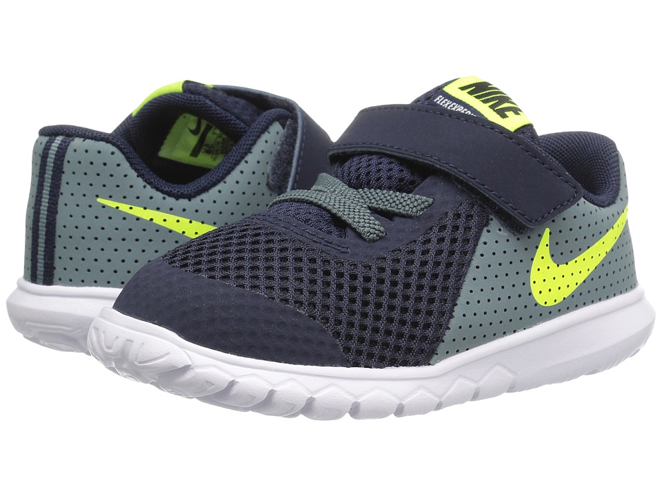 Nike Kids Flex Experience 5 (Infant/Toddler) (Obsidian/Hasta/White/Volt) Boys Shoes