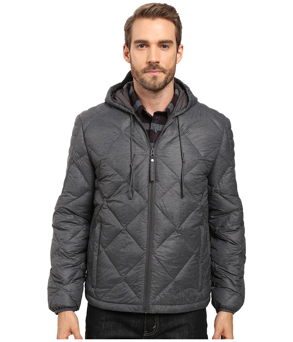 Marc New York by Andrew Marc - Appleton Melange Lightweight Packable Down Hoodie with Diamond Quilting (Fog) Men