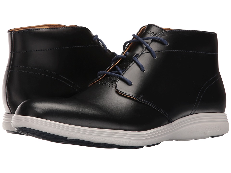 Cole Haan - Grand Tour Chukka (Marine Blue Leather/Vapor Blue) Men