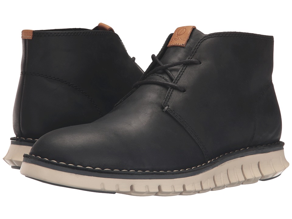 Cole Haan - Zerogrand Stitchout Chukka (Black Waxy/White) Men