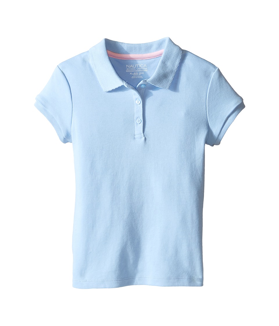 UPC 666980007134 product image for Nautica Kids - Short Sleeve Polo with Picot Stitch Collar (Big Kids) (Light Blue | upcitemdb.com