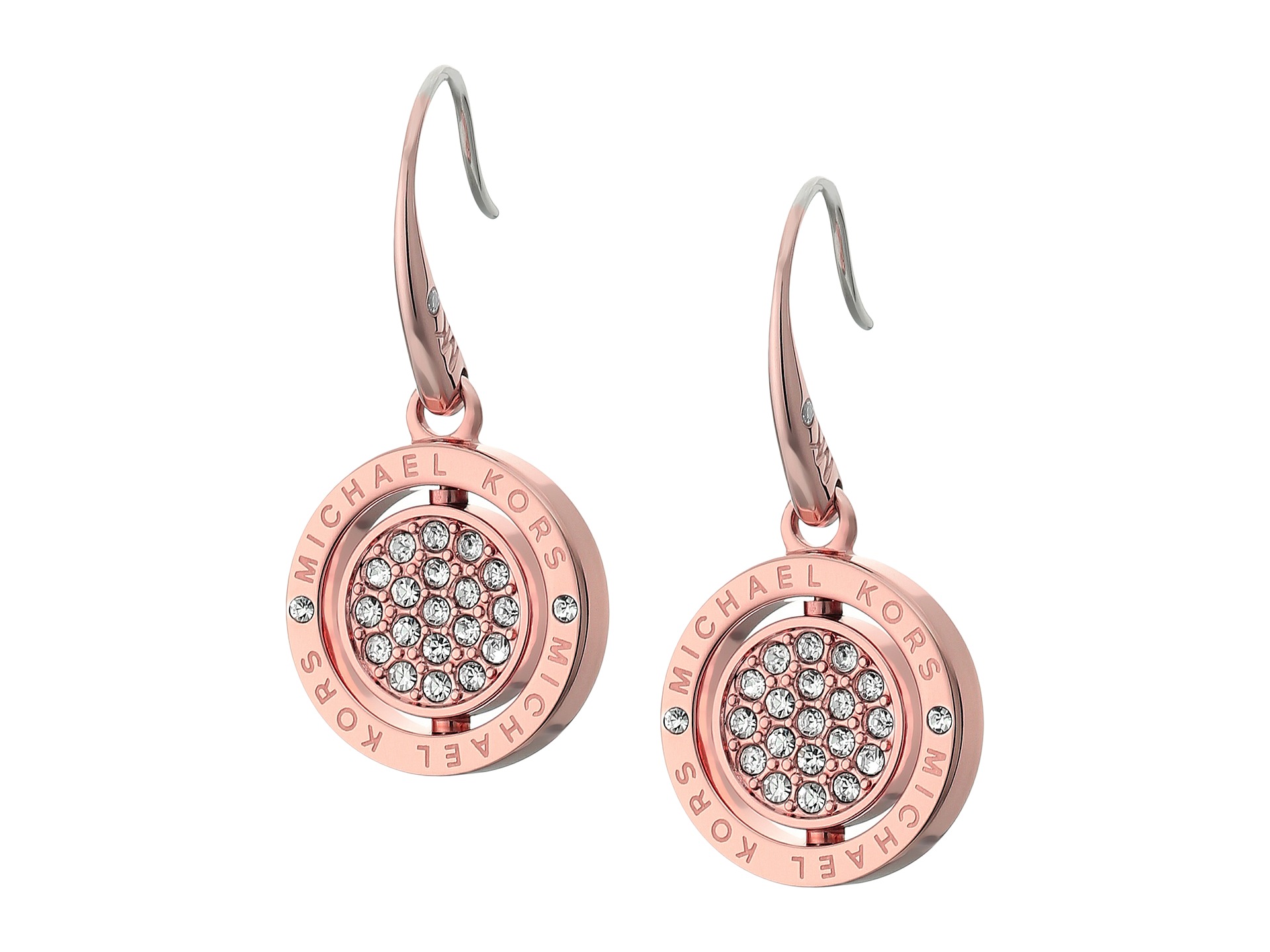 Navigation menu Women's Michael Kors Earrings With the label's endless collections of magnificent accessories Michael Kors wows trendsetters by adding a modern twist to the brand's beloved classic aesthetic. Featuring an array of colors and dazzling styles a pair of Michael Kors earrings is a sure way to step up any one of your favorite or new outfits.