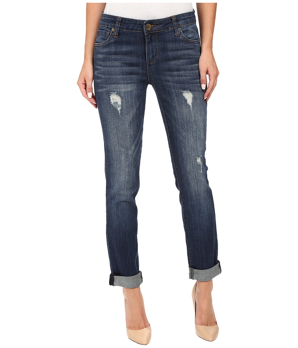 KUT from the Kloth Catherine Boyfriend Jeans in Allowing w/ Dark Stone Base Wash (Allowing/Dark Stone Base Wash) Women