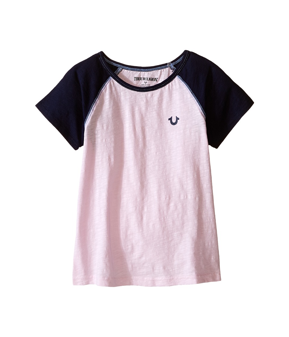 True Religion Kids - Branded Logo Color Block Tee (Toddler/Little Kids) (After Glow) Girl