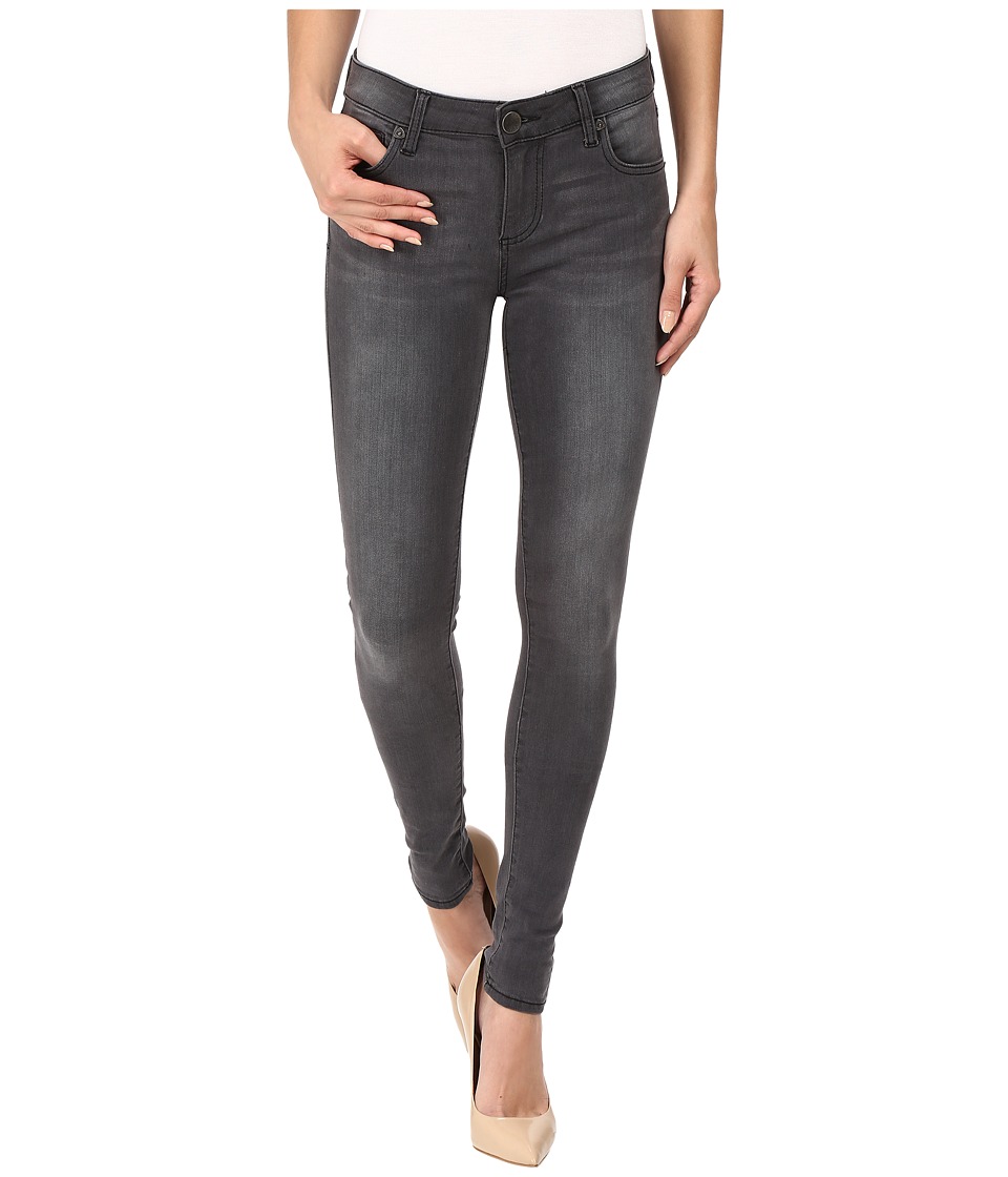 KUT from the Kloth Mia Toothpick Five-Pocket Skinny Jeans in Blessing w/ Grey Base Wash (Blessing/Grey Base Wash) Women