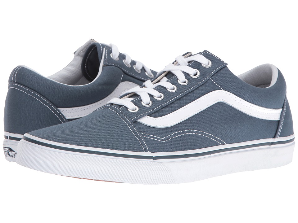 Vans Old Skool ((Canvas) Dark Slate/True White) Skate Shoes