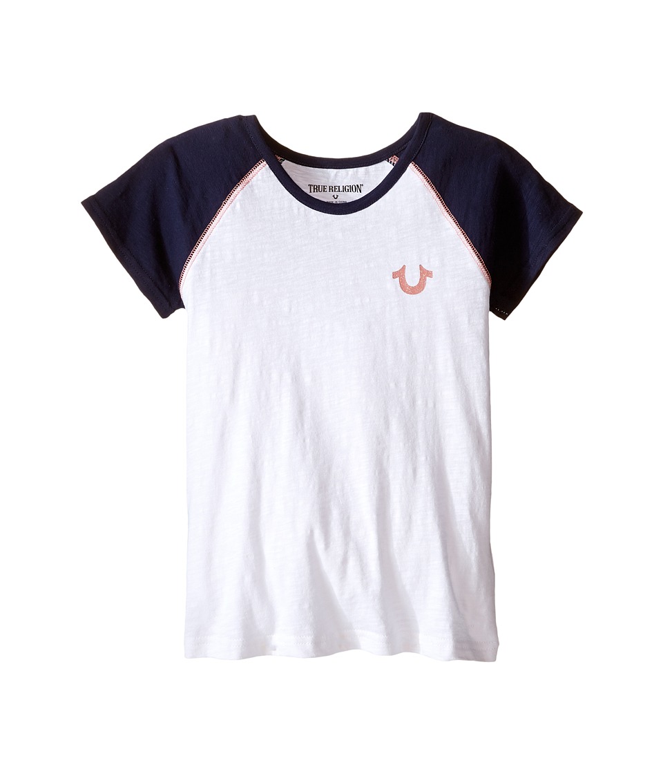 True Religion Kids - Branded Logo Tee (Toddler/Little Kids) (White) Girl