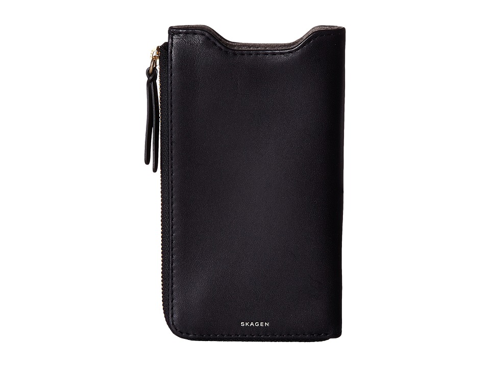 Skagen - Lilli iPhone 6 Sleeve\/Wallet (Black) Wallet Handbags