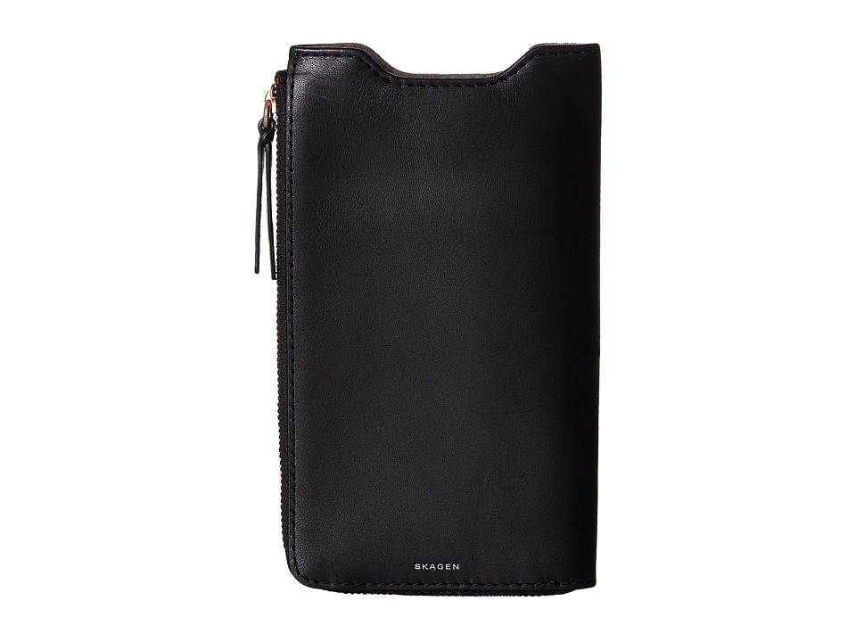 Skagen - Lilli iPhone 6+ Sleeve\/Wallet (Black) Wallet Handbags