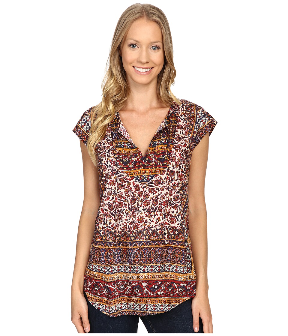 Lucky Brand - Border Print Top (Red Multi) Women
