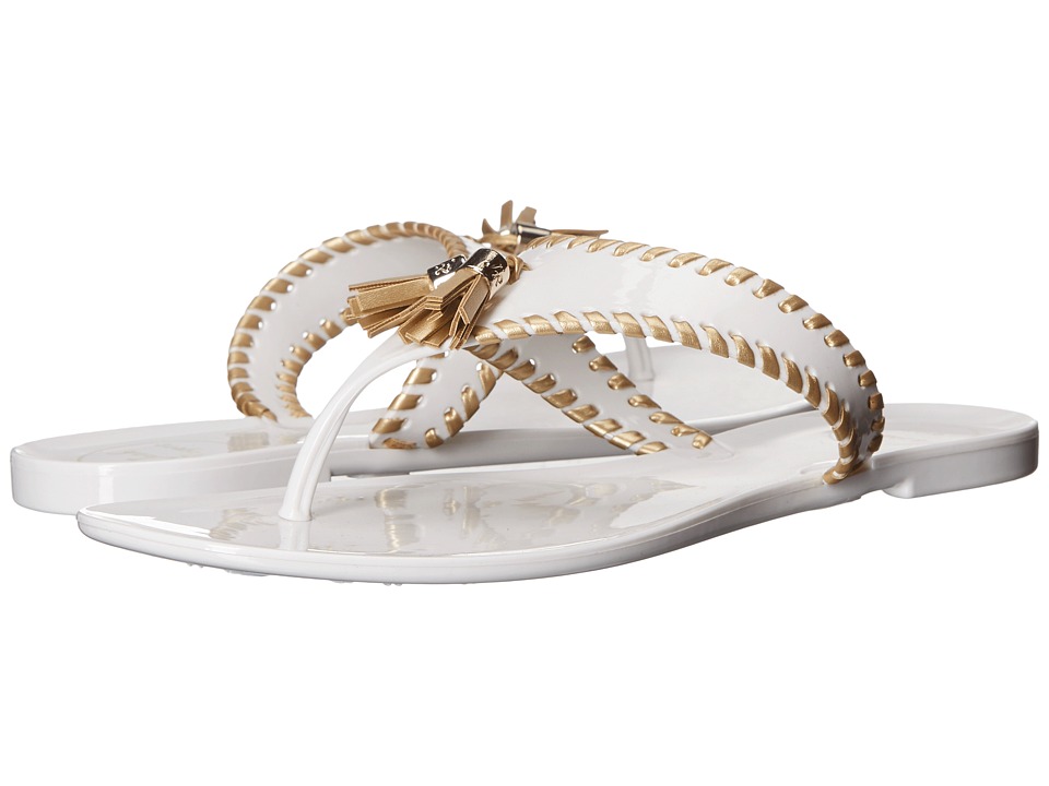 Jack Rogers Alana Jelly (White/Gold) Women