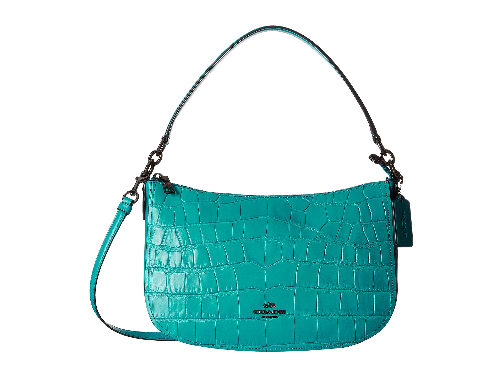 COACH Embossed Croc Chelsea Crossbody - Zappos.com Free ...