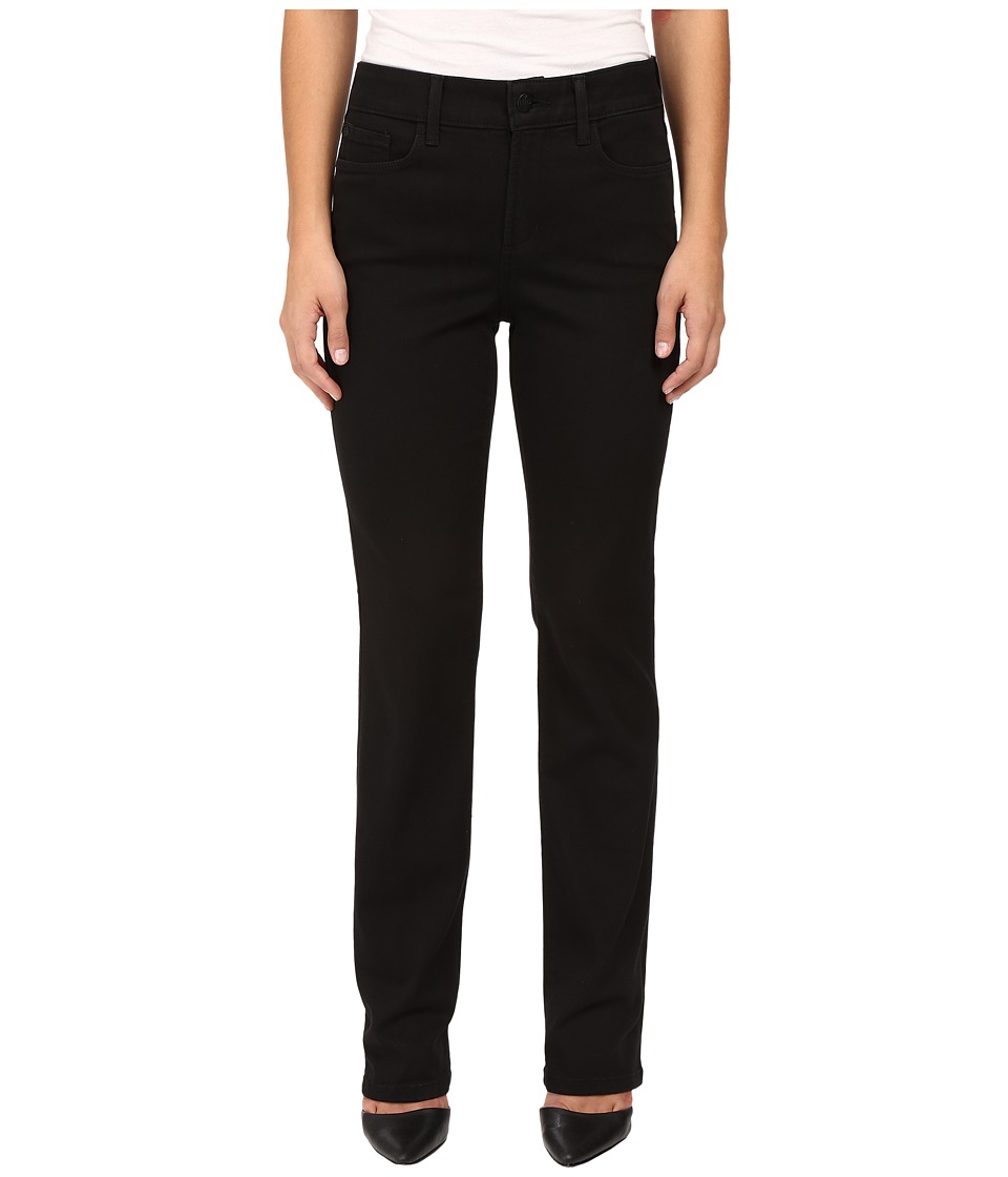 NYDJ Petite Petite Marilyn Straight Jeans in Luxury Touch Denim in Black (Black) Women