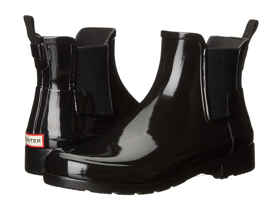 Hunter Original Refined Chelsea Gloss (Black) Women