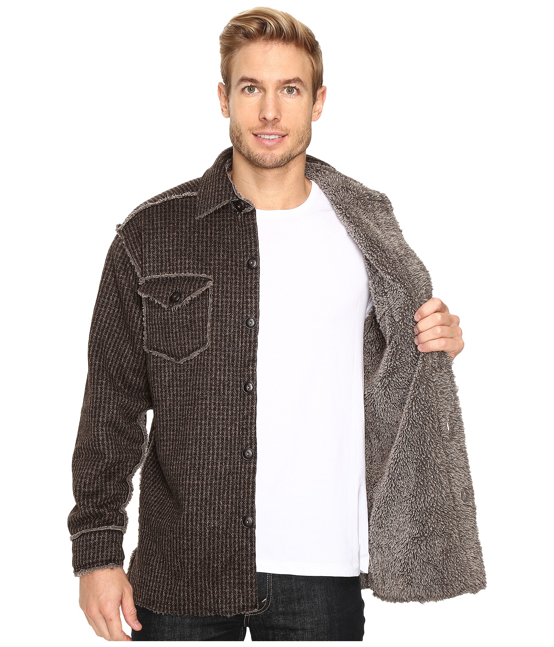 true grit tweed sherpa button jacket zappos com free north face jacket size chart