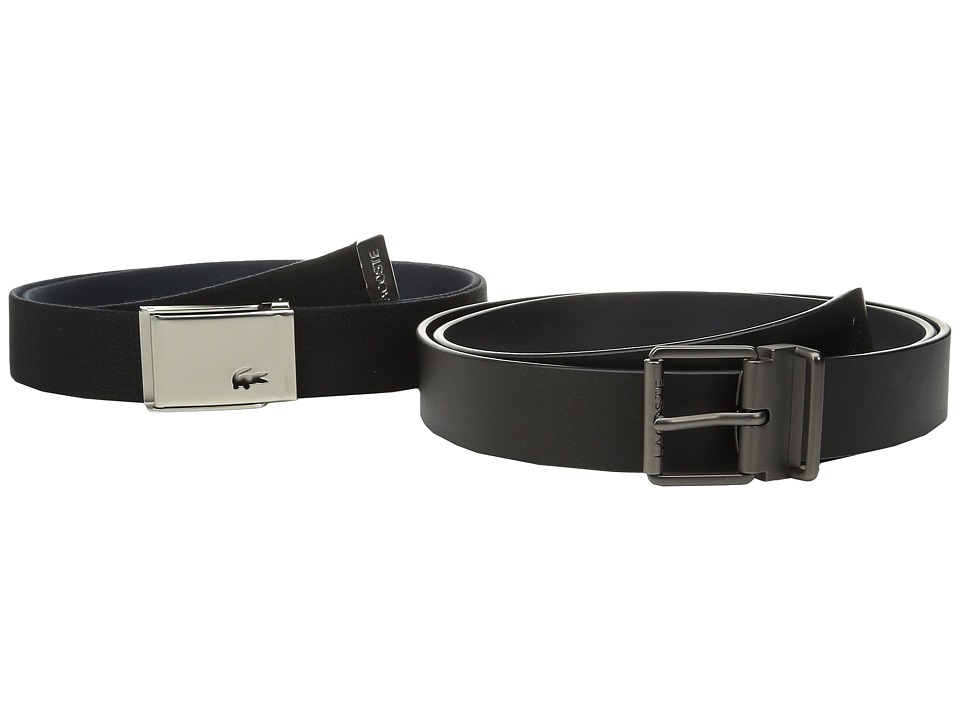 Lacoste - Sportswear Tonal Croc Belt (Black/Navy) Men