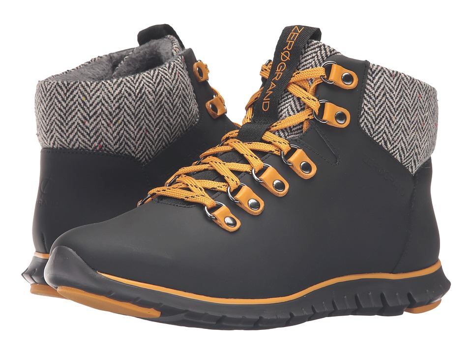Cole Haan - Zerogrand Hiker Boot (Black Leather/Natural Tweed/Black) Women