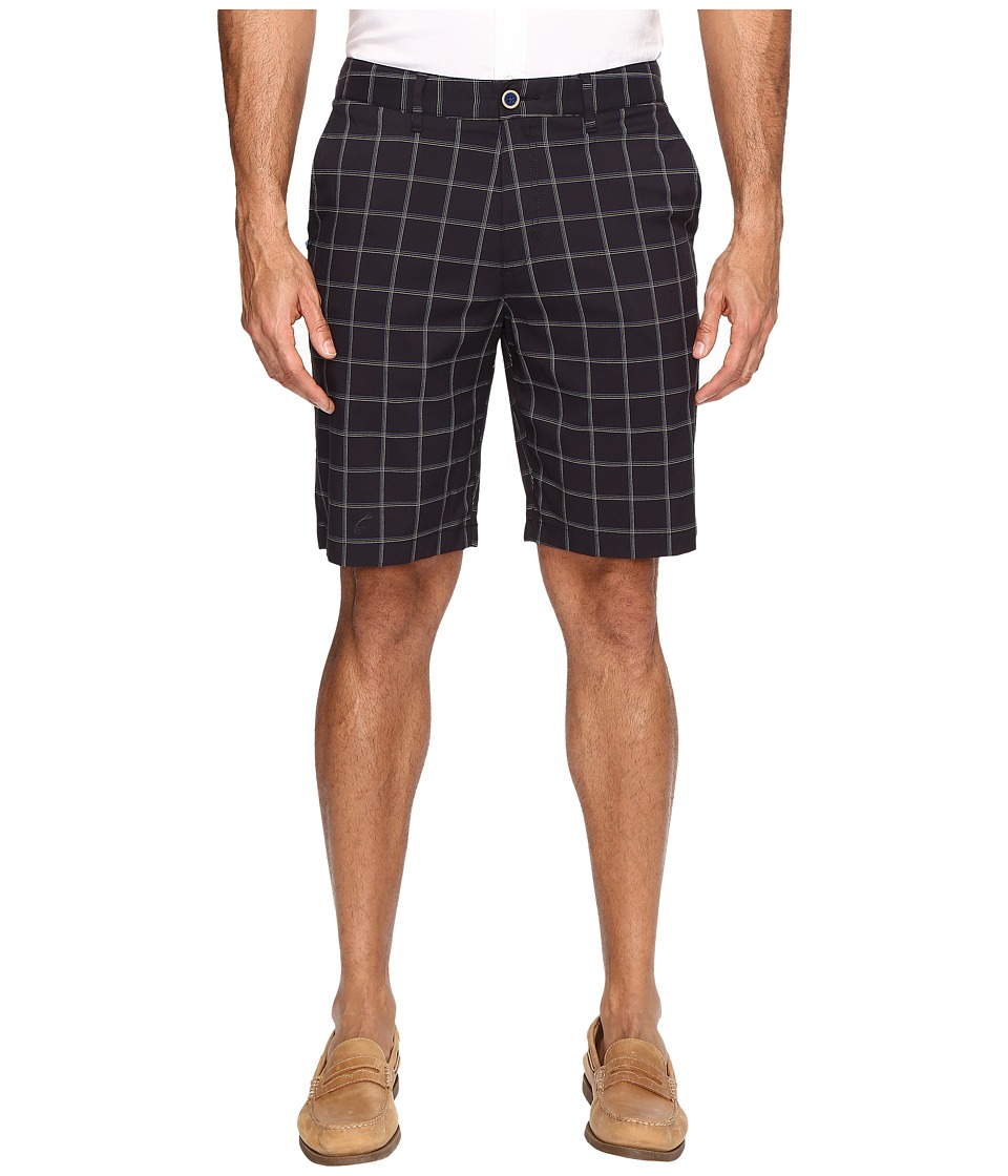Tommy Bahama Match Play Plaid Shorts (Black) Men