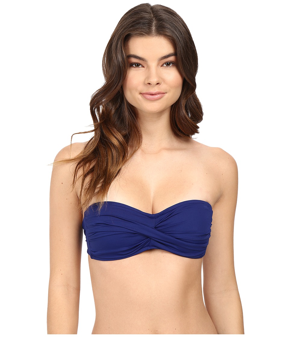 La Blanca Island Goddess Bandeau Bra Top (Midnight) Women