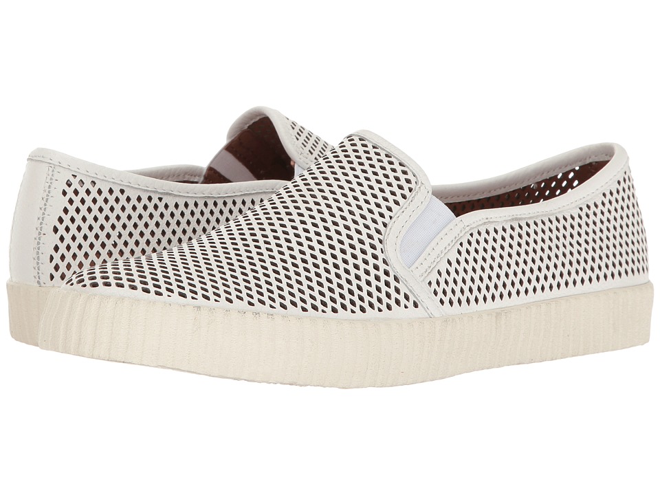 Frye Camille Perf Slip (White Tumbled Bovine) Women