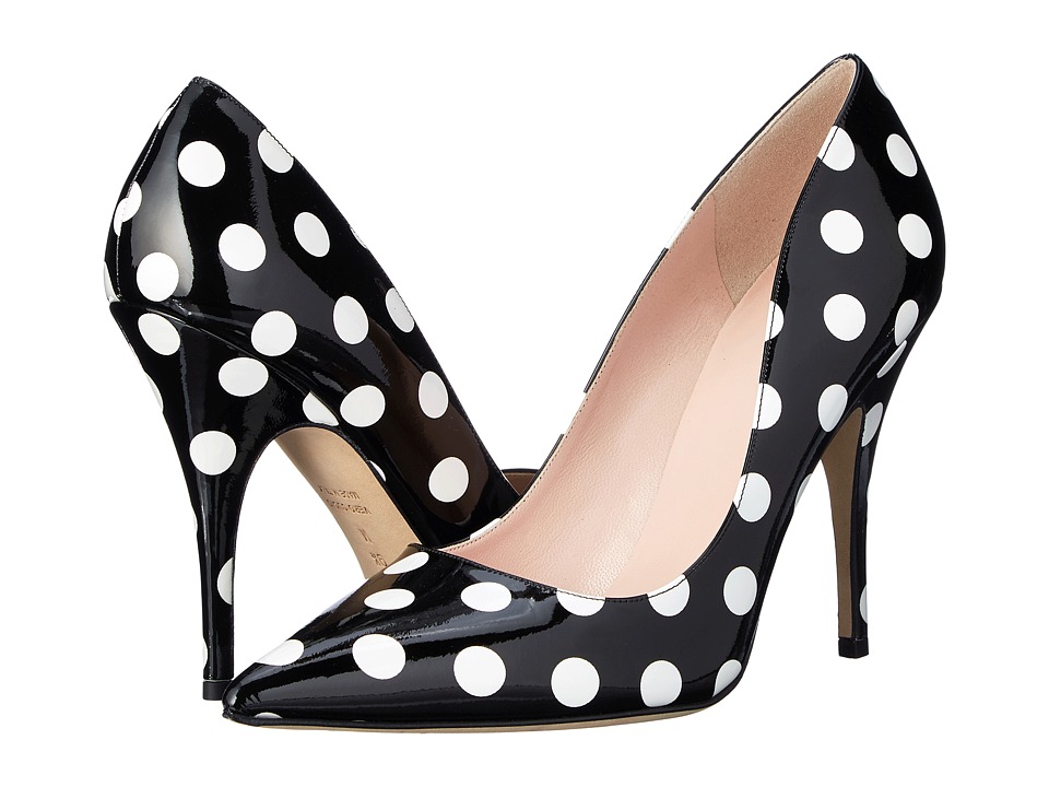 Kate Spade New York Licorice (Black/White Polka Dot Patent) High Heel Shoes