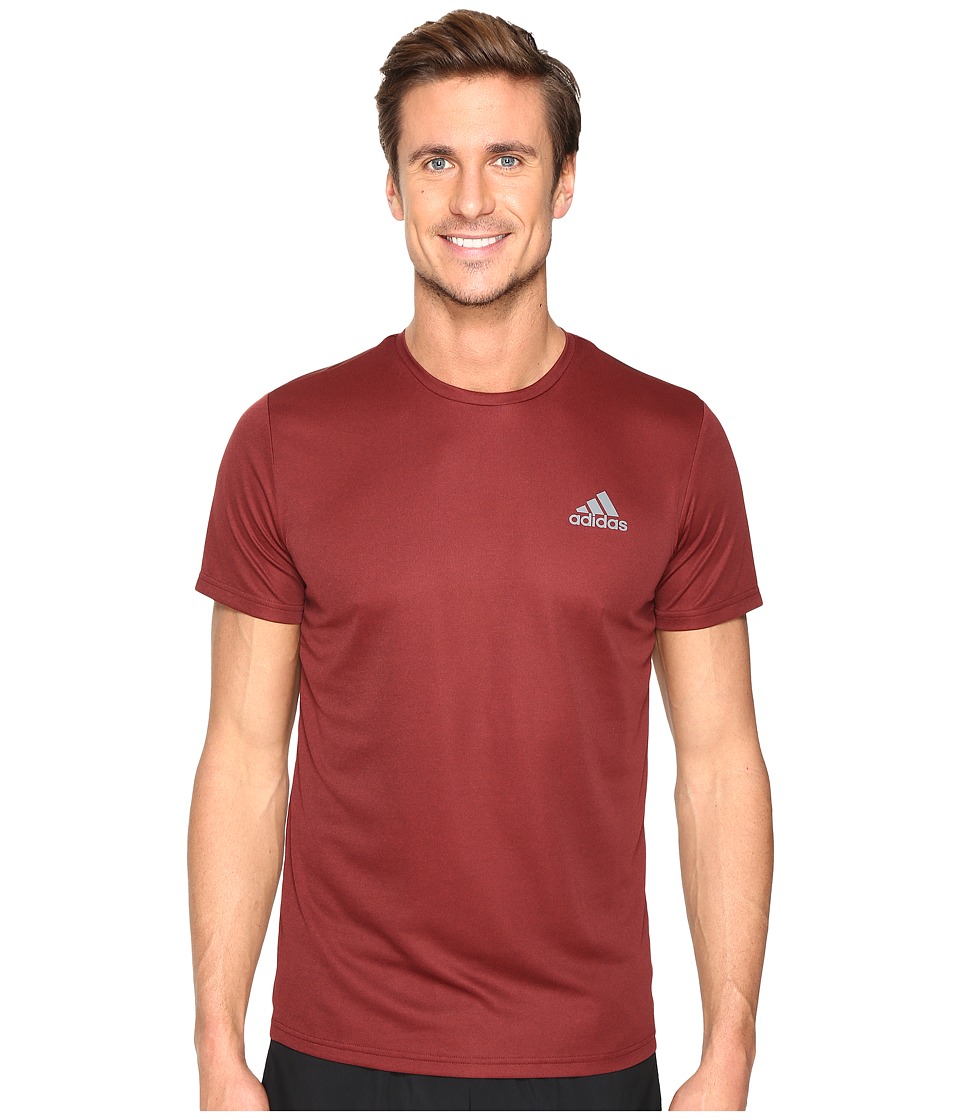 adidas Essential Tech Crew Tee (Maroon/Mystery Red S17) Men