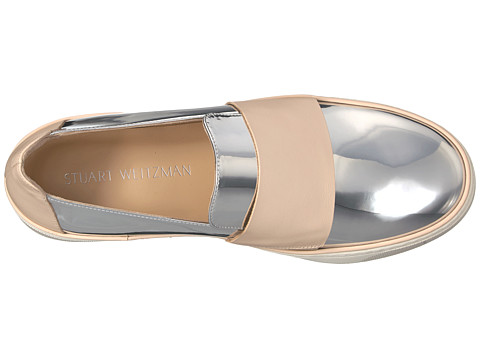 stuart weitzman metallic sneakers