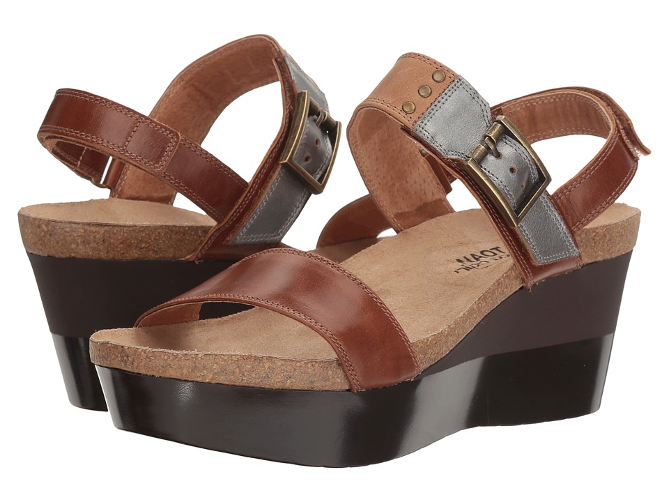 Naot Footwear Alpha (Maple Brown Leather/Latte Brown Leather/Mirror Leather) Women