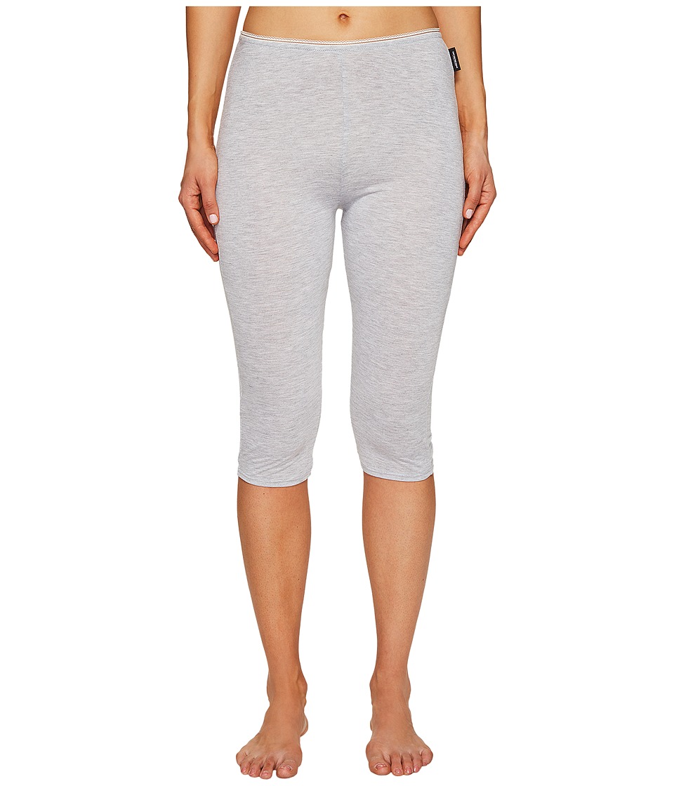 Emporio Armani Neo Romantic Macrame Viscose Lounge Cropped Leggings (Grey Melange) Women