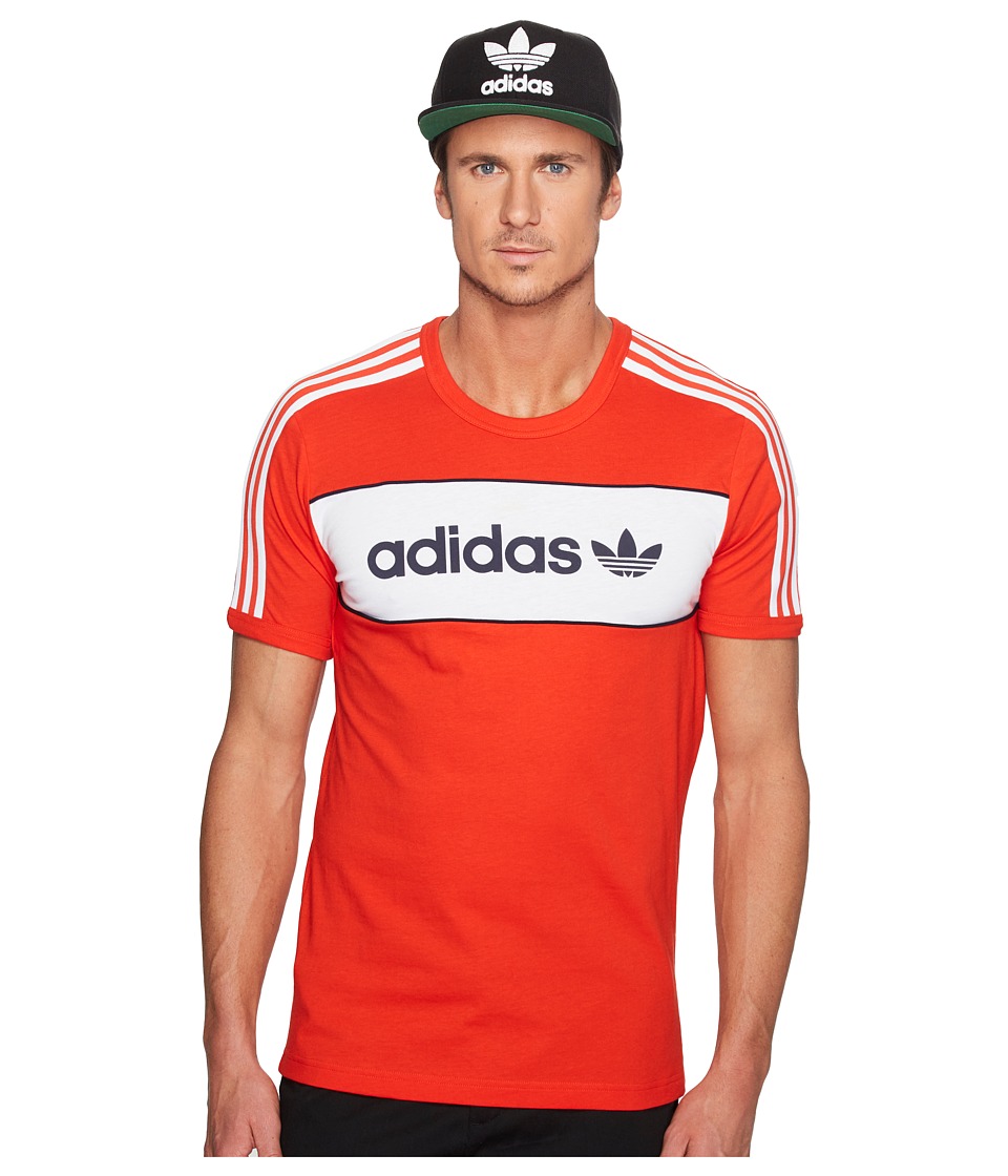 adidas Originals Block Tee (Core Red) Men