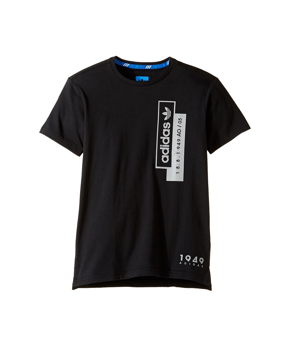 adidas Originals Kids Linear Overlay (Little Kids/Big Kids) (Black) Boy