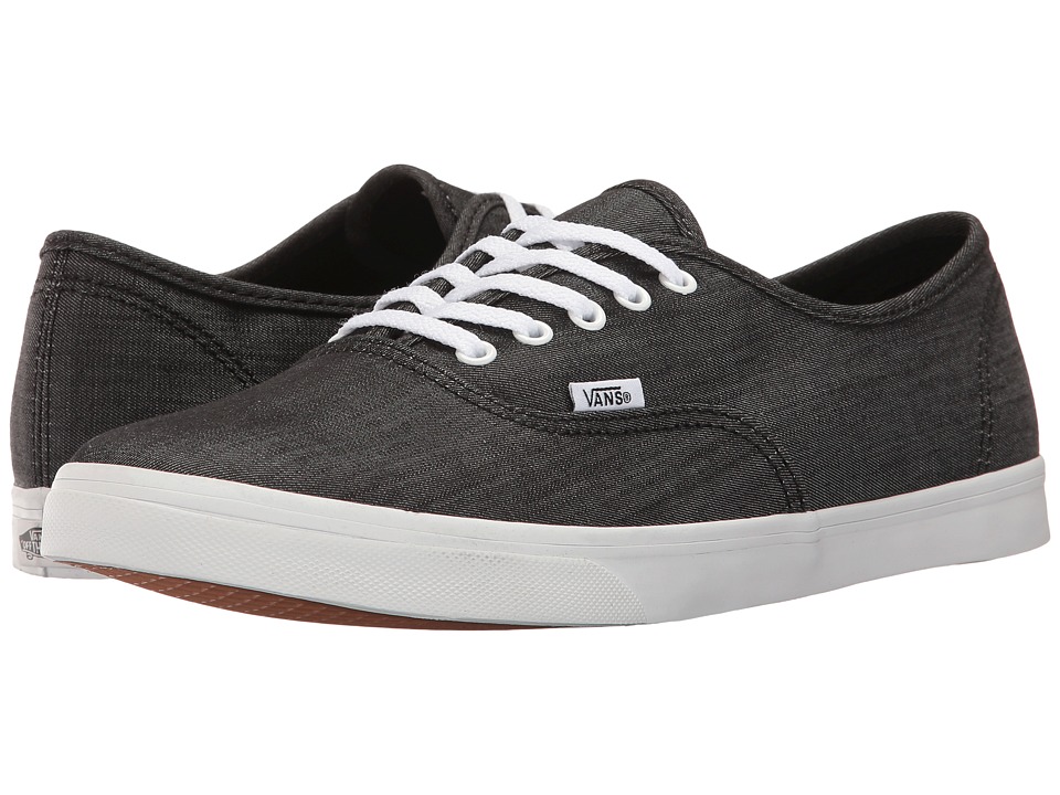 Vans Authentic Lo Pro ((Shadow Stripe) Black/True White) Skate Shoes