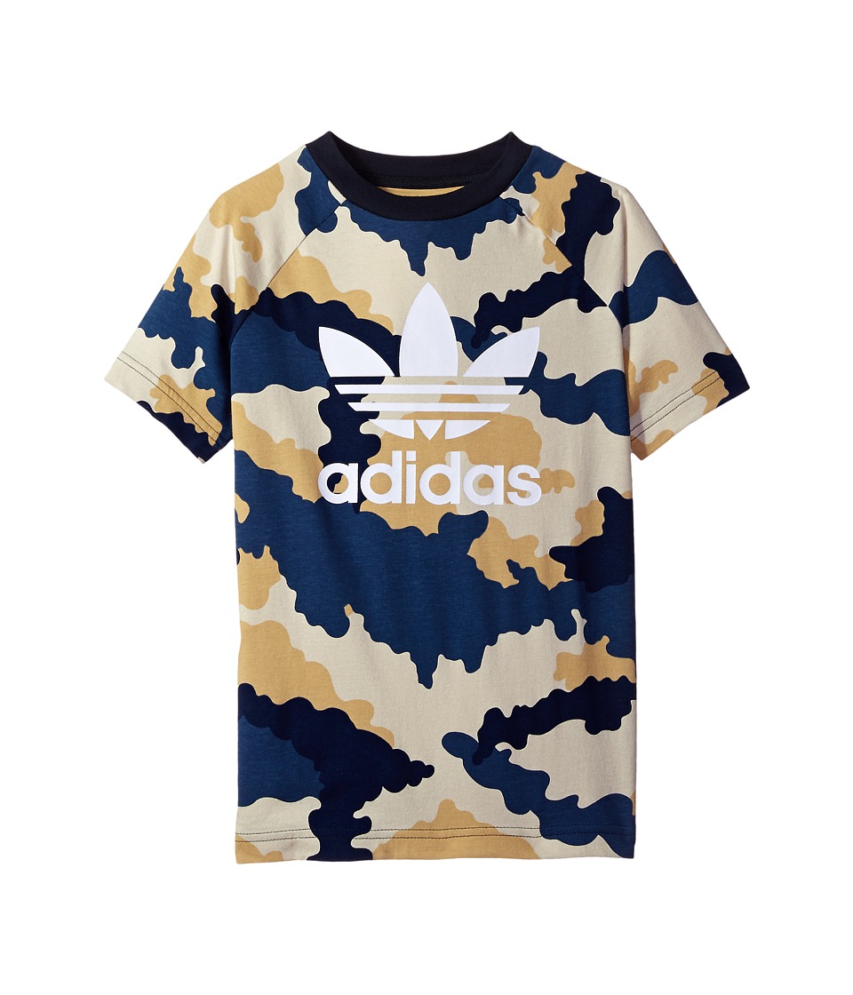 adidas Originals Kids Tko Aop Tee (Toddler/Little Kids/Big Kids) (Multicolor/White) Boy