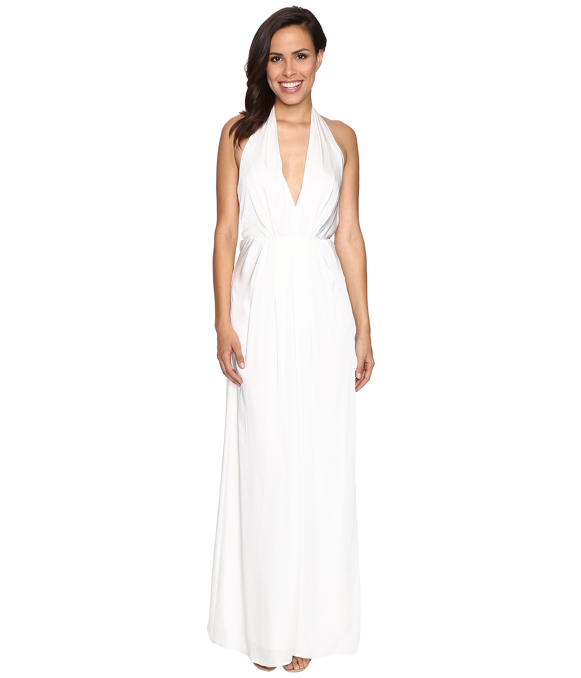 White Halter Dress- Clothing- White - Shipped Free at Zappos