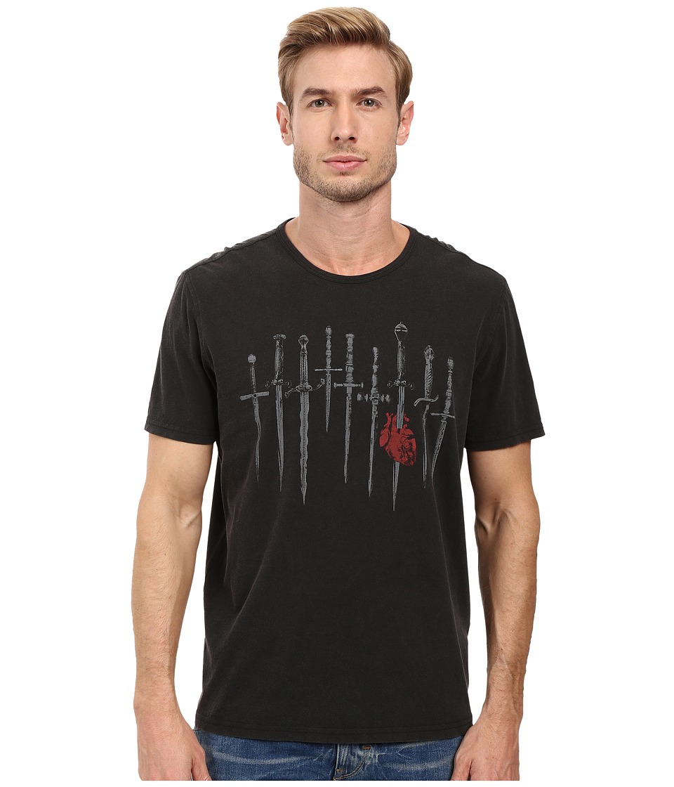 John Varvatos Star U.S.A. - Daggers Graphic Tee K2709S2B (Black) Men