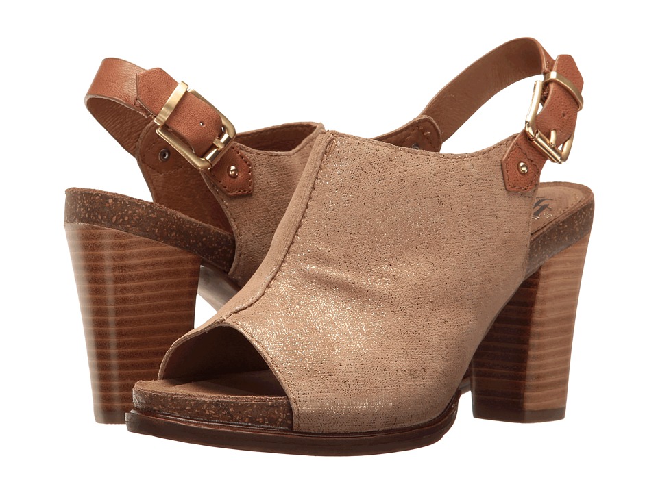 Sofft Cidra (Light Gold/Cognac Metal Wash/Goat Vachetta) High Heels