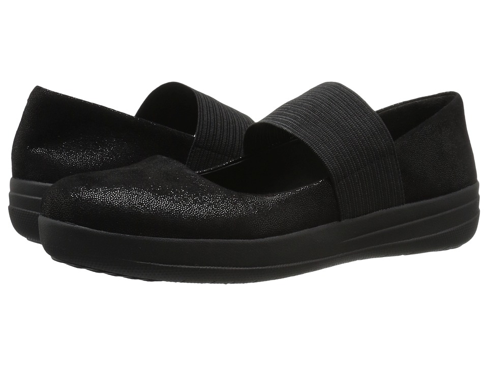FitFlop - F-Sporty Mary Jane (Black Glimmer) Women