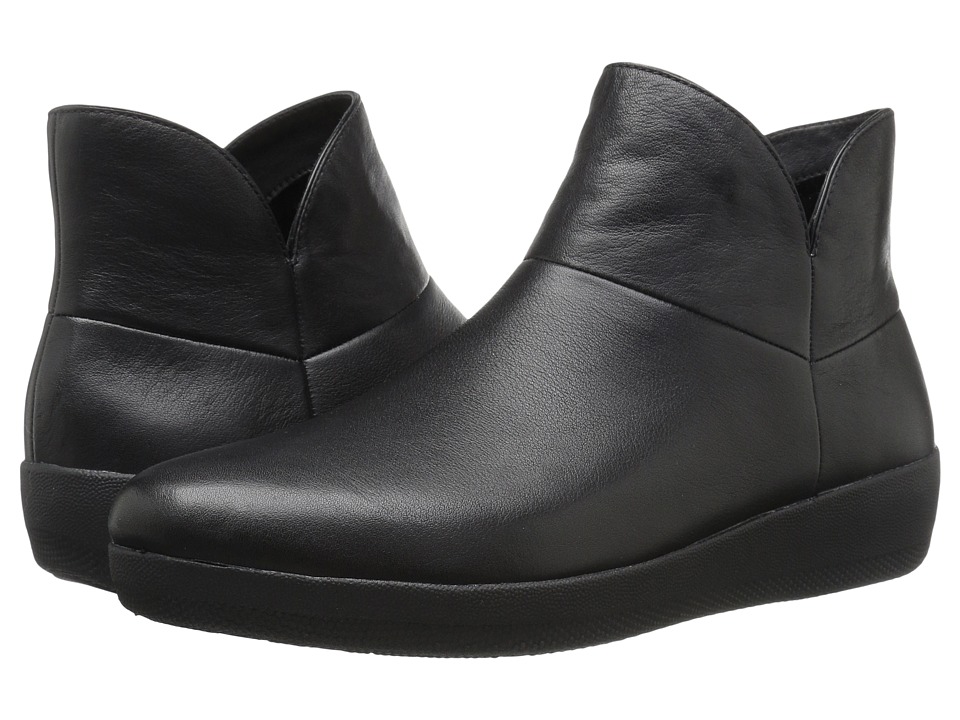 FitFlop - Supermod Leather Ankle Boot (Black) Women