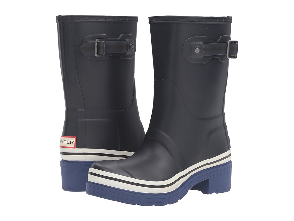Hunter - Original Ankle Boot Buoy Stripes (Navy/Deep Cobalt/White) Women