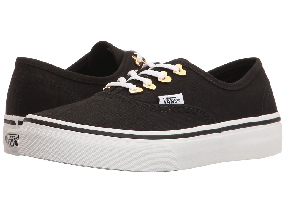 Vans Kids Authentic (Little Kid/Big Kid) ((Eyelet) Hearts/Black) Girls Shoes