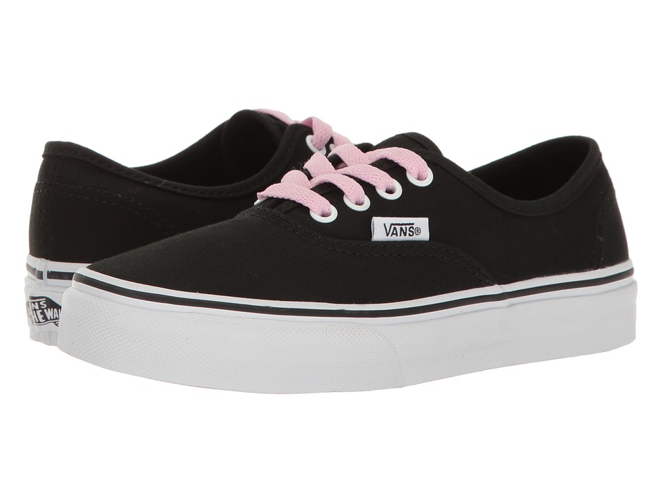 Vans Kids Authentic (Little Kid/Big Kid) ((Hidden Kittens) Black/True White) Girls Shoes