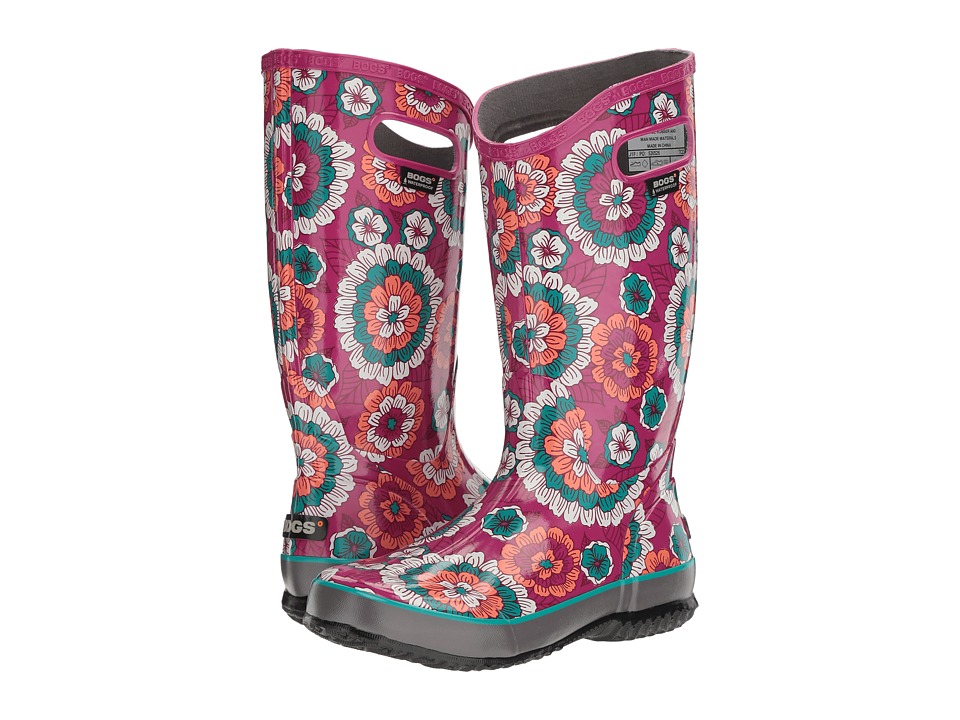 Bogs Rain Boot Pansies (Berry Multi) Women