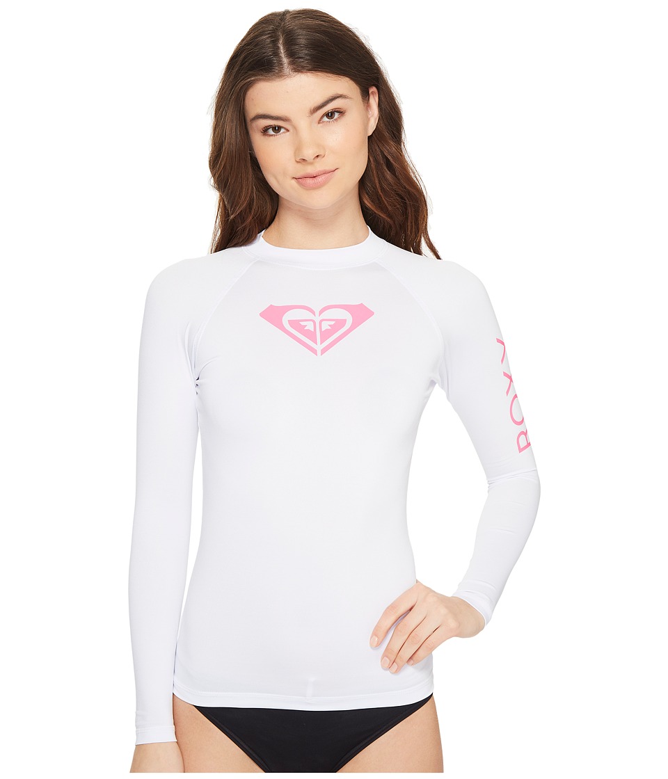 Roxy Whole Hearted Long Sleeve Rashguard (White) Women