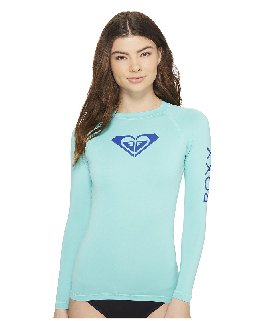 Roxy Whole Hearted Long Sleeve Rashguard (Pool Blue) Women